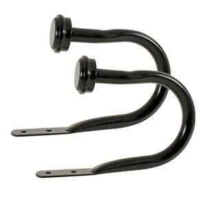 2 pc Home Decorators Collection Drapery Holdbacks Black Espresso Finish
